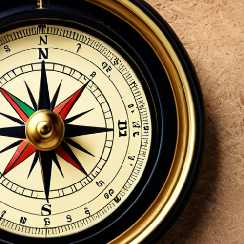 ** A compass pointing towards a clear target in a business setting, symbolizing goal setting. Include elements of Thai culture.

**