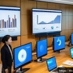 Home 18 성장 구간 분석의 실수 피하기 - A modern business meeting room in Bangkok with diverse Thai professionals analyzing digital data on ...